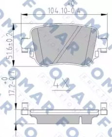 FOMAR FRICTION fo251081 -  Комплект тормозных колодок, дисковый тормоз